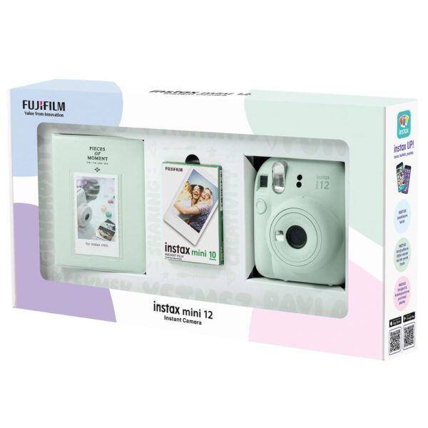 Instax mini 12 Yeşil Fotoğraf Makinesi 10'lu Film ve PVC Albüm Bundle Box - Görsel 2