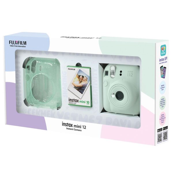 Instax mini 12 Yeşil Fotoğraf Makinesi 10'lu Film ve Pleksi Kılıf Bundle Box - Görsel 2
