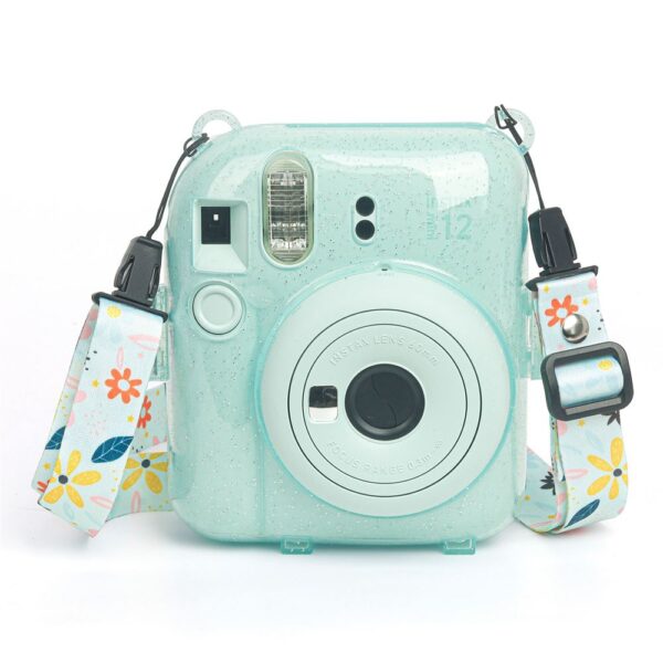 Instax mini 12 Yeşil Fotoğraf Makinesi-20'li Film-Kıskaçlı Resim Standı ve Simli Pleksi Kılıf Seti - Görsel 5