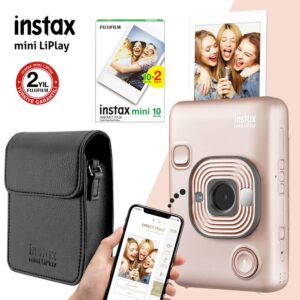 Instax mini LiPlay Hybrid Blush Gold Fotoğraf Makinesi Çantalı Hediye Seti 4-FOTSI00105-SET4