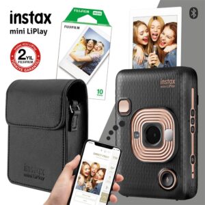 Instax mini LiPlay Hybrid Elegant Black Fotoğraf Makinesi Çantalı Hediye Seti 3