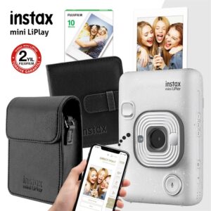 Instax mini LiPlay Hybrid Stone White Fotoğraf Makinesi Hediye Seti 2