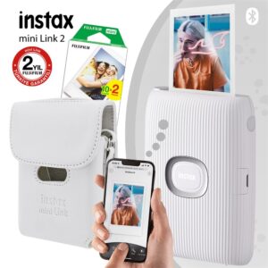 Instax mini Link 2 Beyaz Akıllı Telefon Yazıcısı ve Çantalı Hediye Seti 4