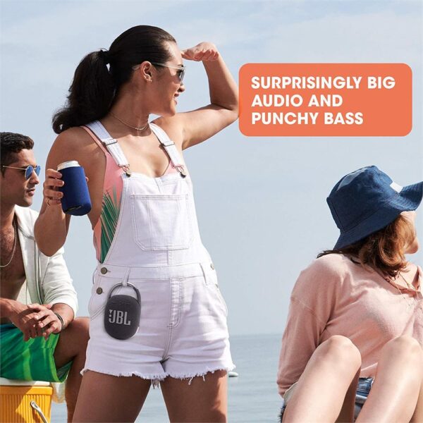 JBL Clip 4 Siyah Taşınabilir Bluetooth Hoparlör - Görsel 4