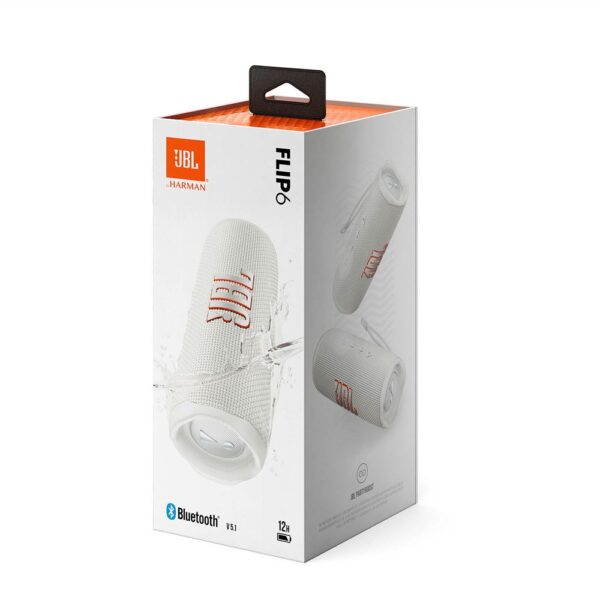 JBL Flip 6 Beyaz Su Geçirmez Taşınabilir Bluetooth Hoparlör-JB - Görsel 8