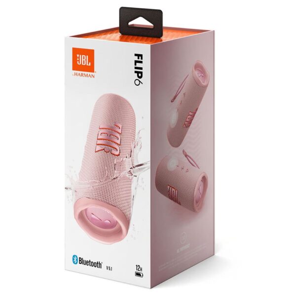 JBL Flip 6 Pembe Su Geçirmez Taşınabilir Bluetooth Hoparlör - Görsel 8