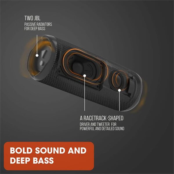 JBL Flip 6 Siyah Su Geçirmez Taşınabilir Bluetooth Hoparlör - Görsel 8