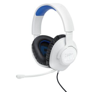 JBL Quantum 100 Beyaz-Mavi Play Station Gaming Kulak Üstü Kulaklık