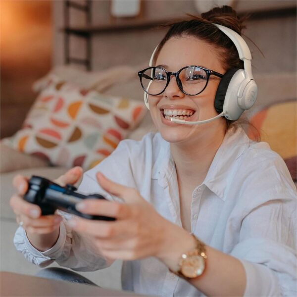 JBL Quantum 360W Beyaz-Mavi Play Station Kablosuz Kulak Üstü Gaming Kulaklık - Görsel 7