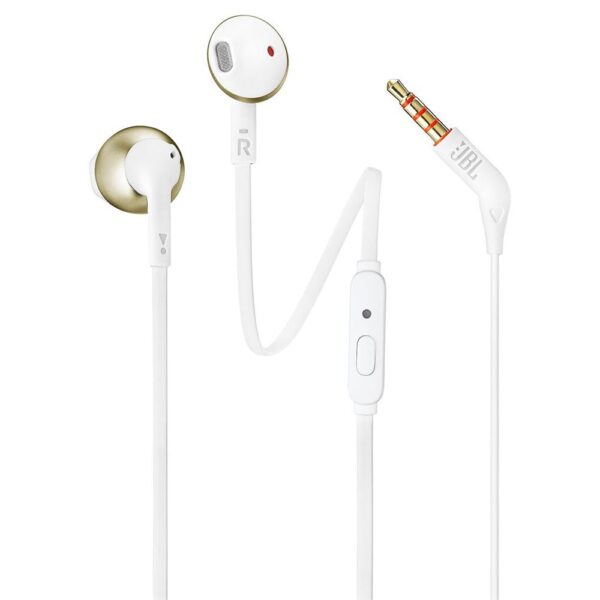 JBL T205 Beyaz-Altın Kablolu Kulak İçi Kulaklık