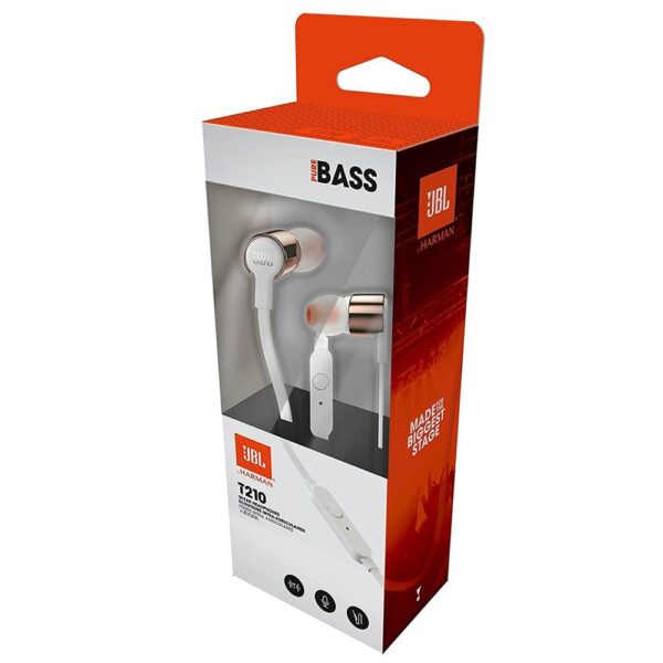 JBL T210 Rose Gold Kablolu Kulak İçi Kulaklık - Görsel 2