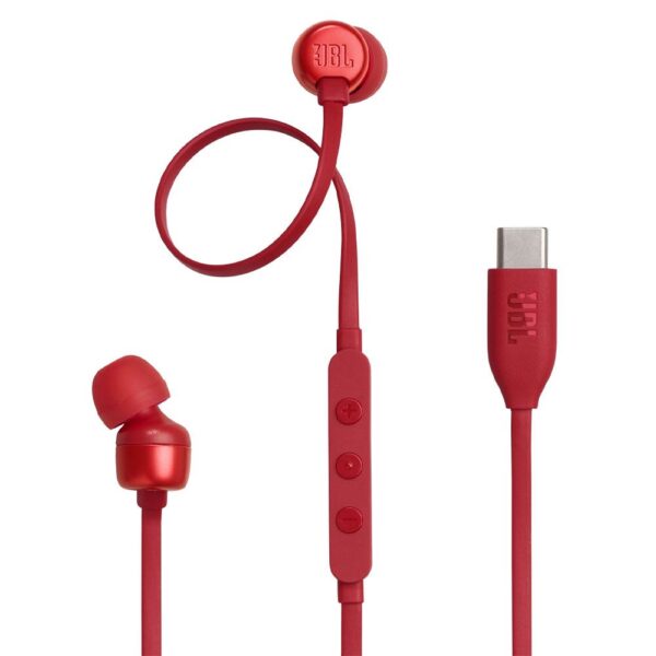 JBL TUNE 310C Kırmızı Type-C Kablolu Kulakiçi Kulaklık - Görsel 4