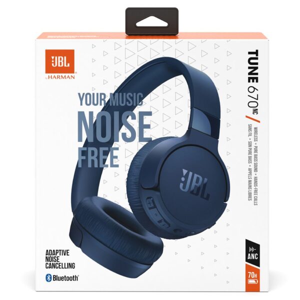 JBL TUNE T670BT Mavi Wireless Bluetooth Kulak Üstü Kulaklık - Görsel 8