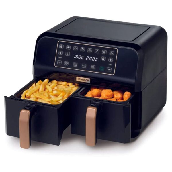 Kenwood HFP70 Airyfryer Siyah 8 Litre XXXL 1700W Çift Hazneli Sıcak Hava Fritözü - Görsel 2