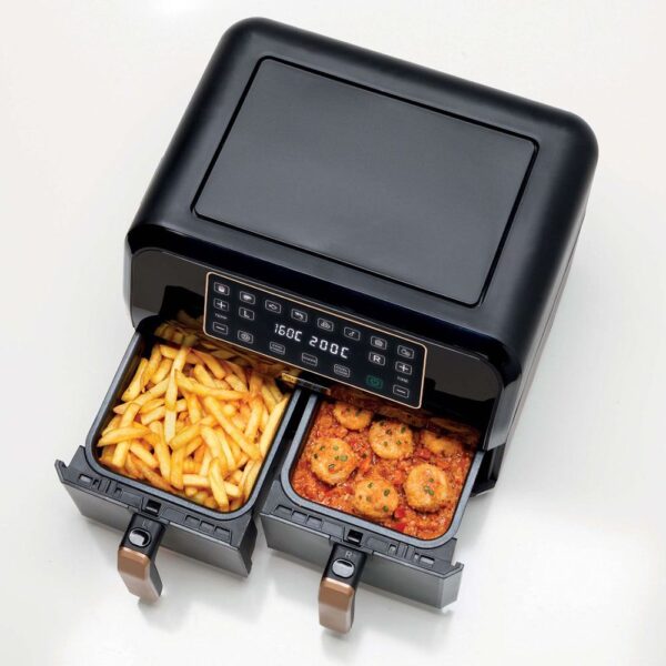 Kenwood HFP70 Airyfryer Siyah 8 Litre XXXL 1700W Çift Hazneli Sıcak Hava Fritözü - Görsel 5