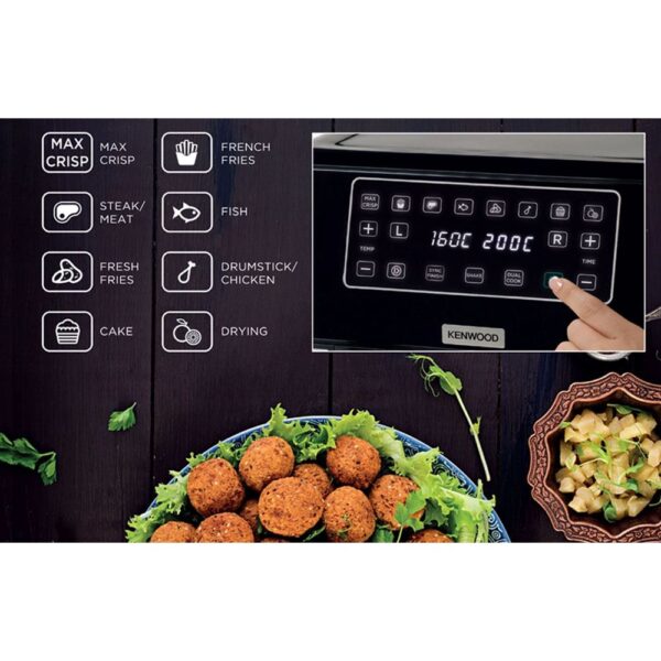 Kenwood HFP70 Airyfryer Siyah 8 Litre XXXL 1700W Çift Hazneli Sıcak Hava Fritözü - Görsel 7