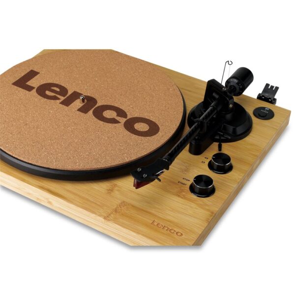 Lenco LBT-335BA Bambu Gövdeli Bluetoothlu Ortofon 2M Kırmızı Kartuşlu Pikap Plak Çalar - Görsel 6