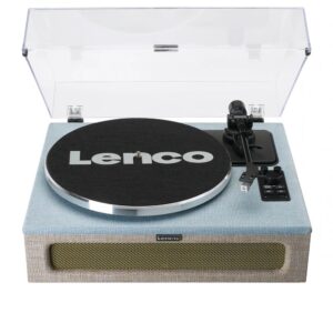 Lenco LS-440BUBG Mavi Kumaş Dahili Hoparlörlü Bluetooth Pikap - Görsel 2