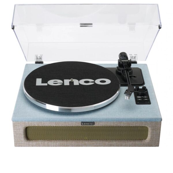 Lenco LS-440BUBG Mavi Kumaş Dahili Hoparlörlü Bluetooth Pikap - Görsel 2