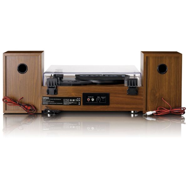 Lenco MC-160WD Ahşap Bluetooth Fm Radyo Özellikli Stereo Hoparlörlü Hifi Pikap-MC-160WD - Görsel 3