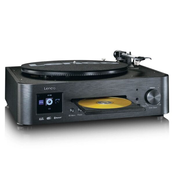 Lenco MC-460BK Siyah Bluetooh Özellikli Hi-Fi Müzik Setli Plakçalar - Görsel 4