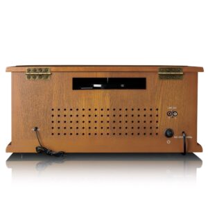Lenco TCD-2551WD Ahşap Retro Bluetooth USB FM Radyo CD Kaset Özellikli Pikap Plak Çalar - Görsel 7