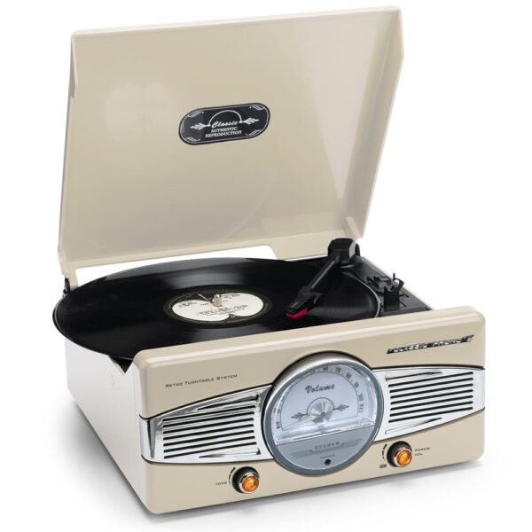 Lenco TT-27 Krem Dahili Hoparlörlü Retro Pikap