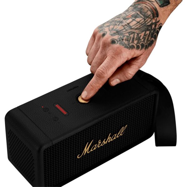 Marshall Middleton Black and Brass Bluetooth Hoparlör - Görsel 5