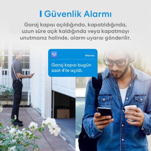 Meross Wi-Fi Uzaktan Kontrollü Akıllı Garaj Kapısı Anahtarı - Görsel 3