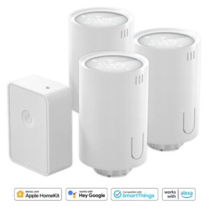 Meross Wi-Fi Uzaktan Kontrollü Akıllı HUB ve 3 Adet Termostat Vana Seti