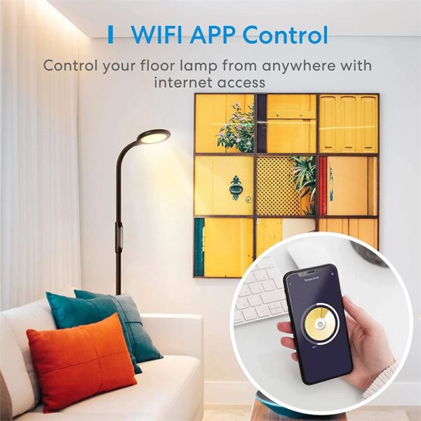 Meross Wi-Fi Uzaktan Kontrollü Akıllı Masa Lambası ve Ayarlanabilir Ayaklı Köşe Lambası - Görsel 5
