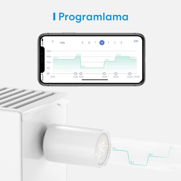 Meross Wi-Fi Uzaktan Kontrollü Akıllı Termostat Vanası (Sadece Meross Hub ile Çalışır) - Görsel 3