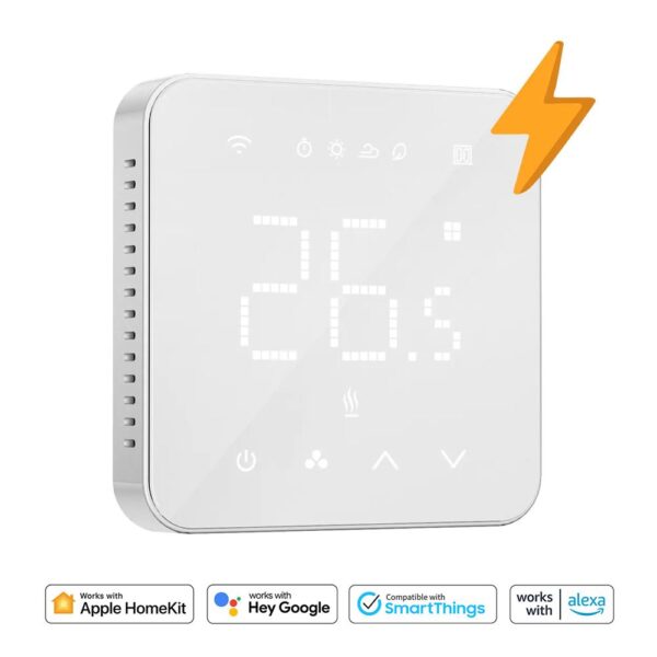 Meross Wi-Fi Uzaktan Kontrollü Yerden Isıtmalı Elektrik Bağlantılı Akıllı Termostat - Görsel 2