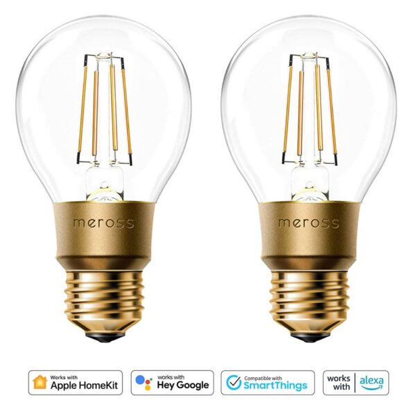 Meross Wifi Uzaktan Kontrollü 810L/60W Filament 2'li Led Ampul Seti Sarı Işık