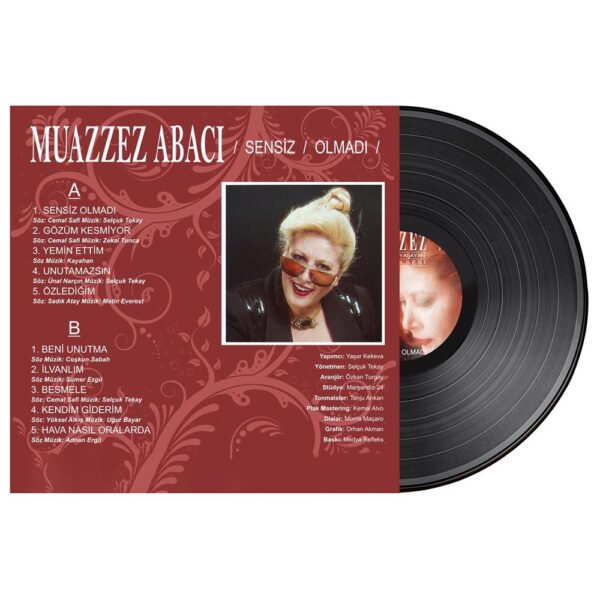 Muazzez Abacı-Sensiz Olmadı LP Plak - Görsel 2