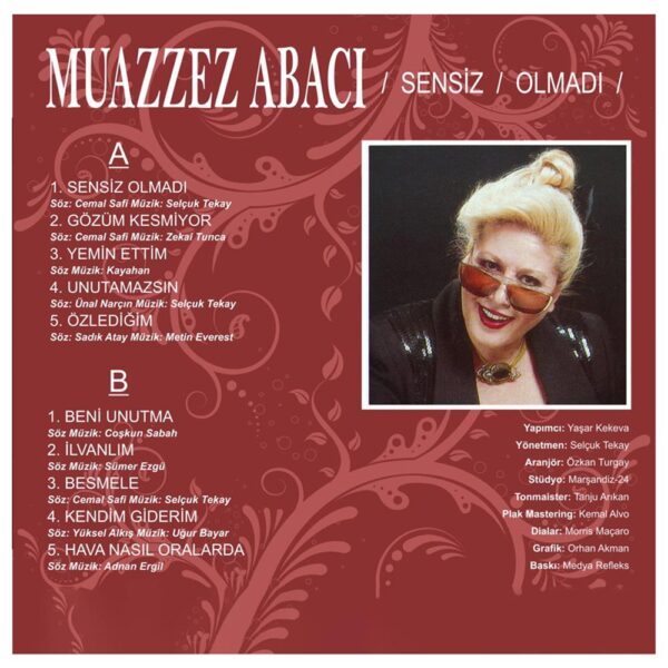 Muazzez Abacı-Sensiz Olmadı LP Plak - Görsel 4