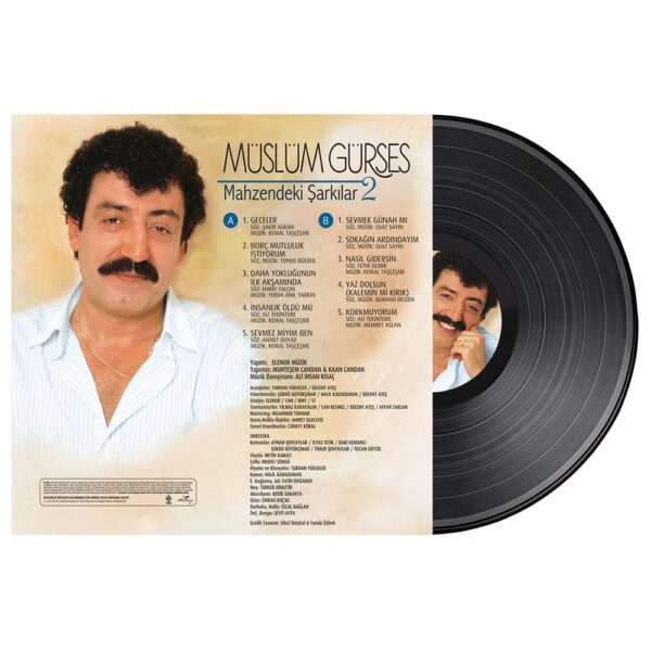 Müslüm Gürses-Mahzendeki Şarkılar 2 LP Plak - Görsel 2