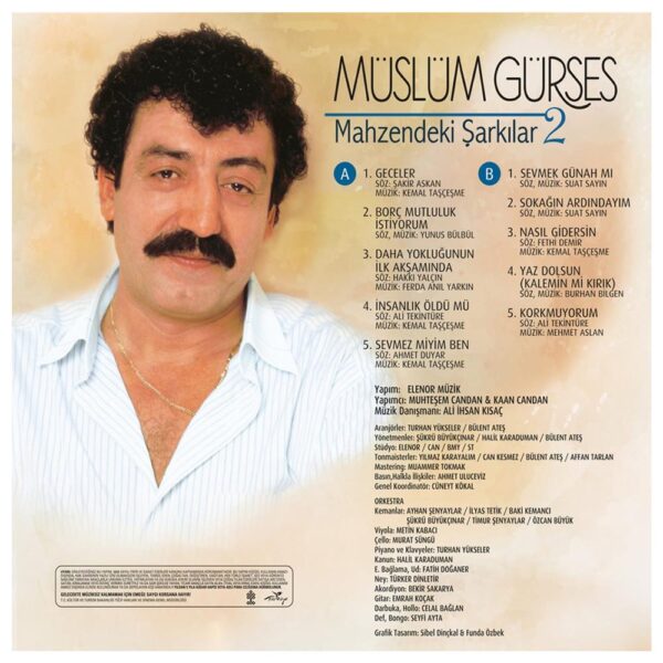 Müslüm Gürses-Mahzendeki Şarkılar 2 LP Plak - Görsel 4