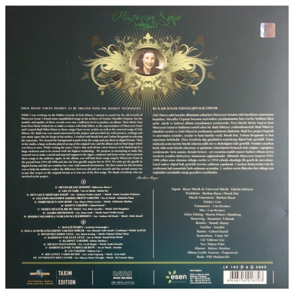 Müzeyyen Senar - Saklı Kayıtlar LP Plak - Görsel 3