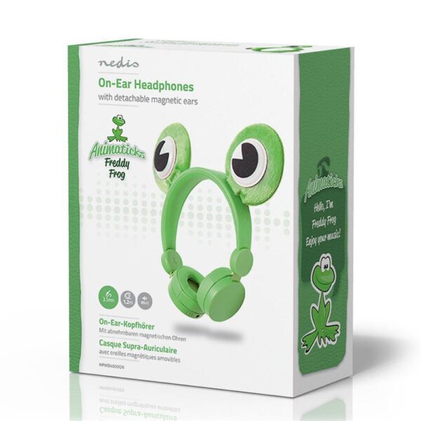 Nedis Freddy Frog Yeşil Çıkarılabilir Aksesuarlı Kulak Üstü Çocuk Kulaklığı - Görsel 7
