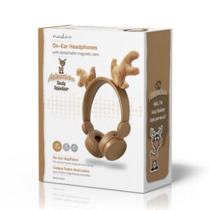 Nedis Rudy Reindeer Kahverengi Çıkarılabilir Aksesuarlı Kulak Üstü Çocuk Kulaklığı - Görsel 7