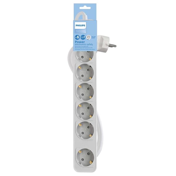 Philips CHP2164W Beyaz Çocuk Korumalı 6'lı Priz 1