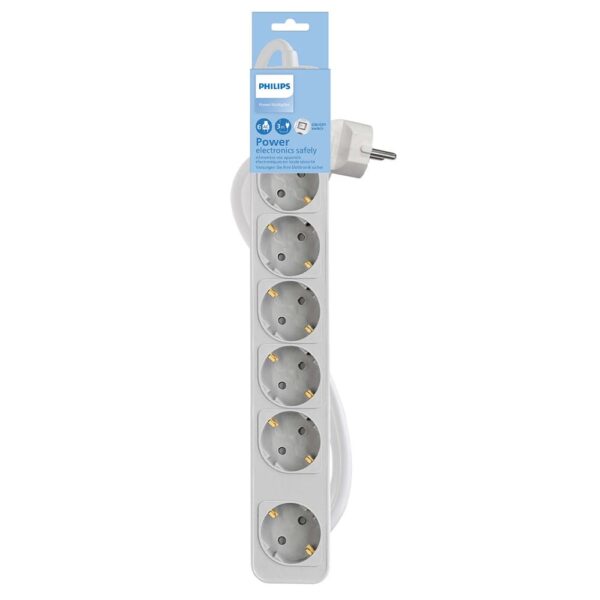 Philips CHP2164WB Beyaz Çocuk Korumalı 6'lı Priz 3m