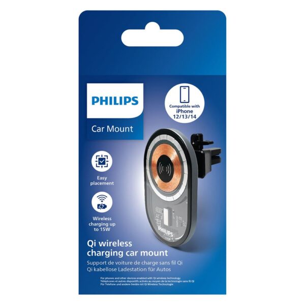 Philips DLK3534Q USB-C Girişli 15W Araç içi Magsafe Kablosuz Hızlı Şarj Cihazı - Görsel 2