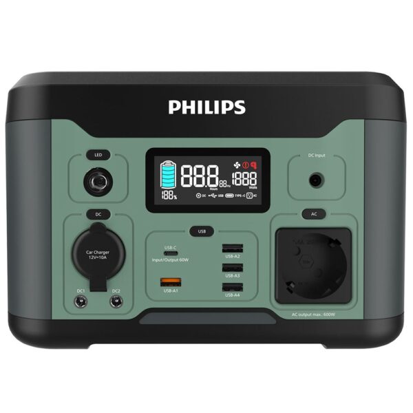 Philips DLP8093CB Siyah AC DC Çıkışlı Taşınabilir Güç Kaynağı 600W - Görsel 3