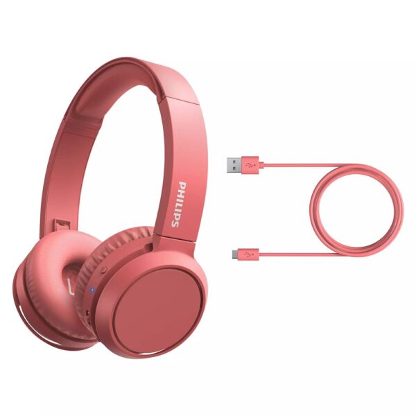 Philips TAH4205RD Kırmızı Mikrofonlu Kablosuz Kulak Üstü Kulaklık - Görsel 3