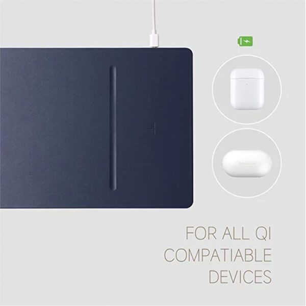 Pout Hands III Pro Gece Mavisi Wireless Hızlı Şarj Özellikli Mouse Pad - Görsel 6