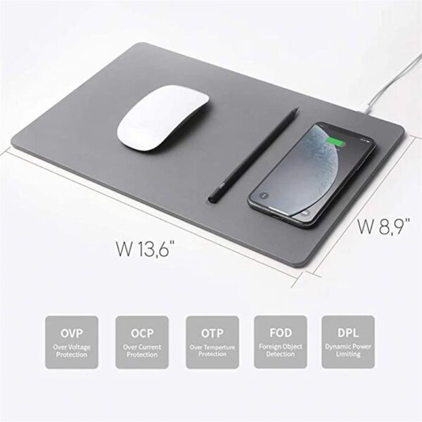 Pout Hands III Pro Krem Wireless Hızlı Şarj Özellikli Mouse Pad - Görsel 3