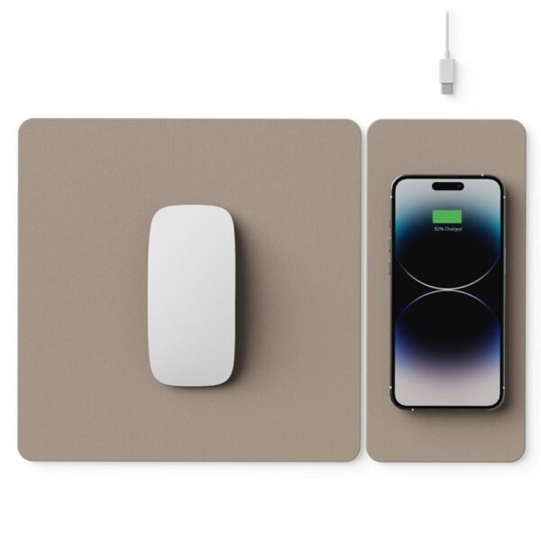 Pout Hands III Split Krem Wireless Şarjlı Telefon Bölümü Ayrılabilir Mouse Pad