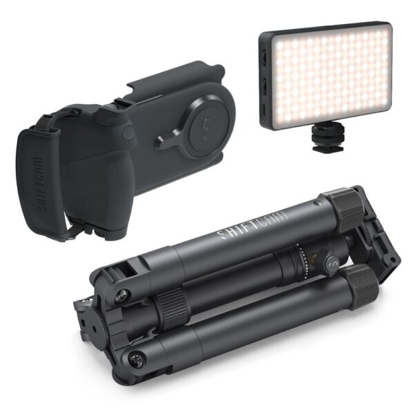 ShiftCam ProGrip Magsafe - TravelPod Pro Tripod - ProLED Çekim Işığı Fotoğraf ve Video Vlog Çekim Seti - Görsel 2